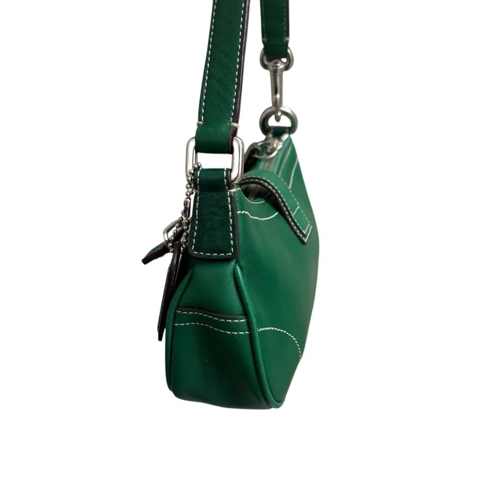 Coach vintage 7542 hamptons mini soho Demi bag in green leather rare